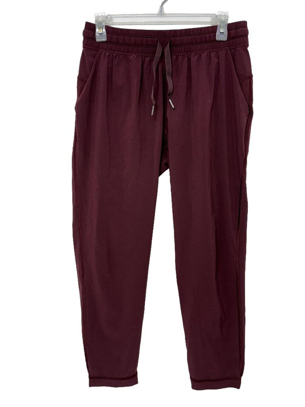 Lululemon License to Train Jogger Maroon Drawstring Cropped Pants Women's Sz 4